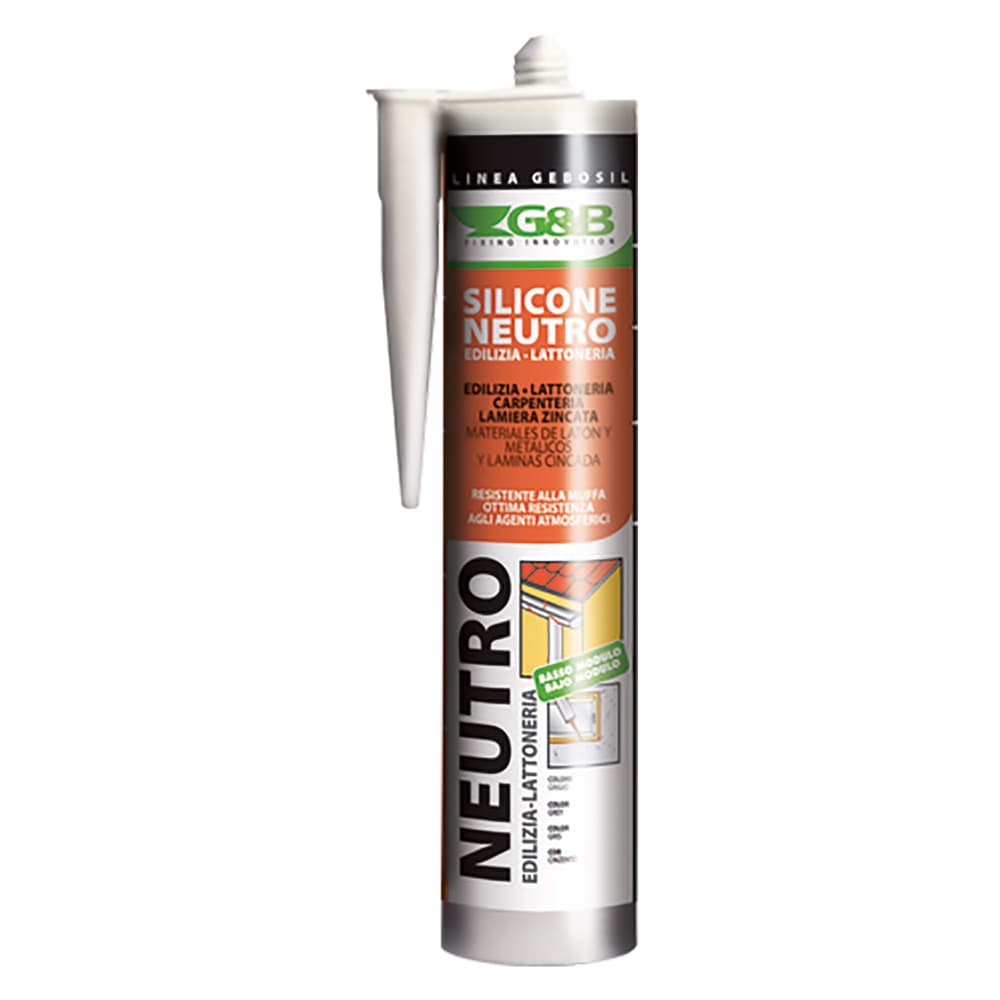 Silicone Neutro per Lattoneria Testa di Moro G&b Gebosil 24 Pezzi 310 ml - 2