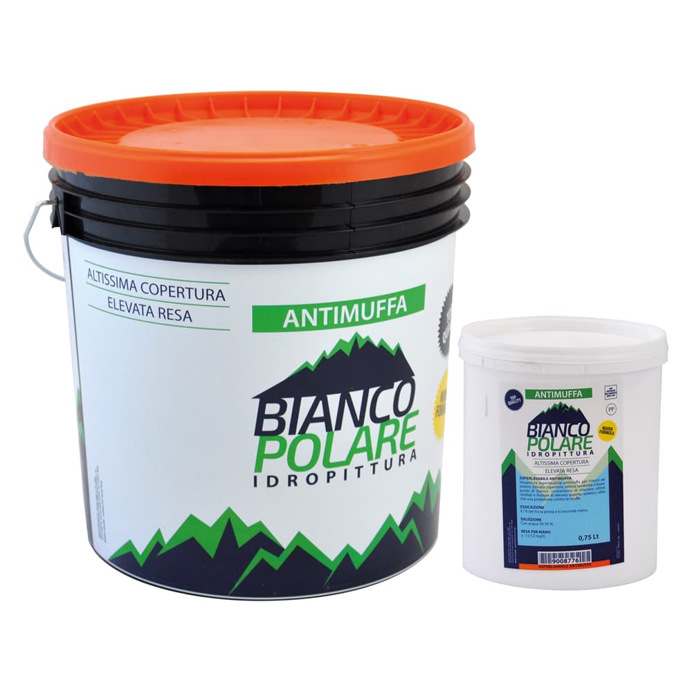 Idropittura Superlavabile Antimuffa Bianco Polare 14 lt - 2