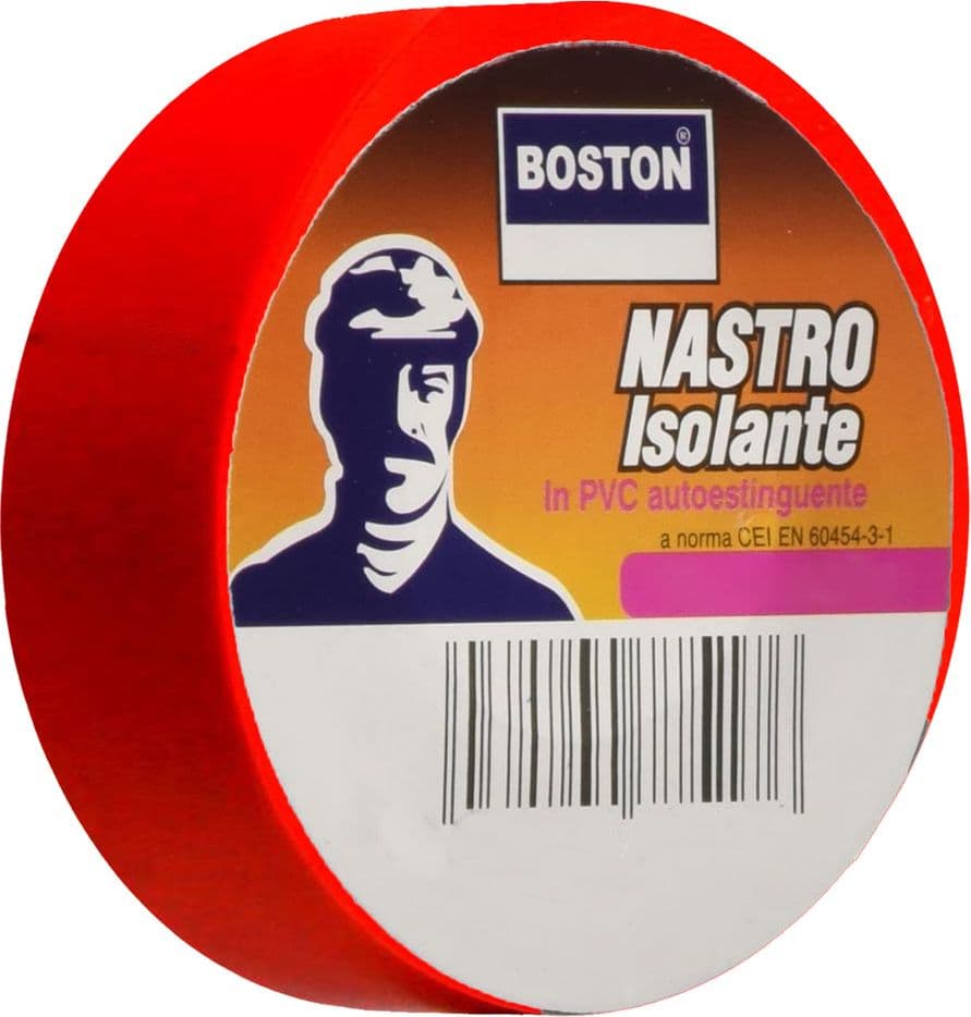 Nastro Isolante Boston Rosso 8 Pezzi 19 X 25 Mt