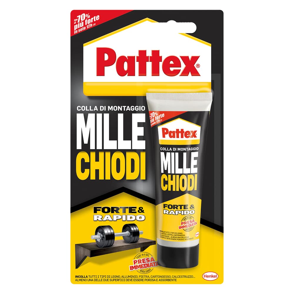 Adesivo Millechiodi Col. Pattex Forte&rapido Bianco 12 Pezzi 250 gr - 2