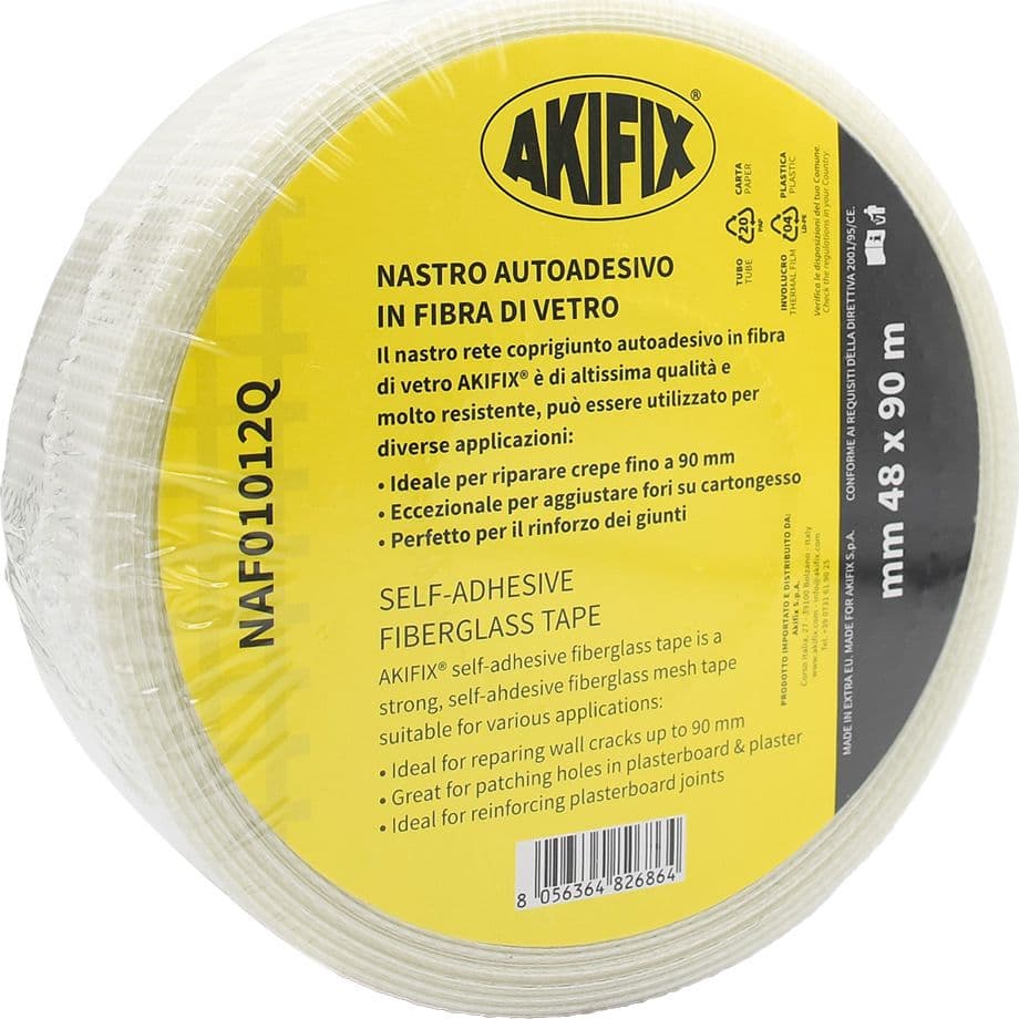 Nastro a Rete Rinforzo Giunti in Fibra di Axo Vetro X 48 mm 90 Mt – Autres