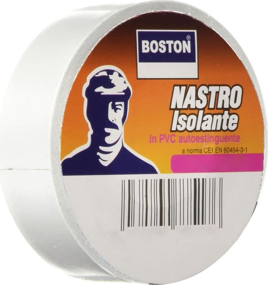 Nastro Isolante Boston Bianco 8 Pezzi 19 X 25 Mt