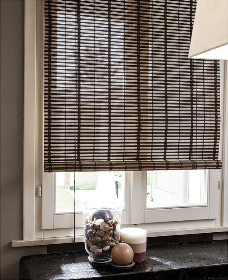 Tapparella in Listelli di Bambu' Marrone Chiaro 100 X 160 cm - 2
