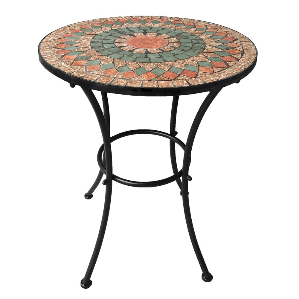 Tavolo Decoro Mosaico Ø Lif Alice 60 x 70 cm - 2