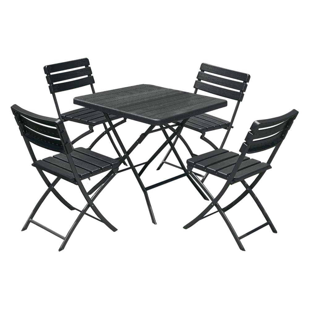 Set Giardino Lif Gavoi in Polietilene Alta Densita Colore Nero - 2