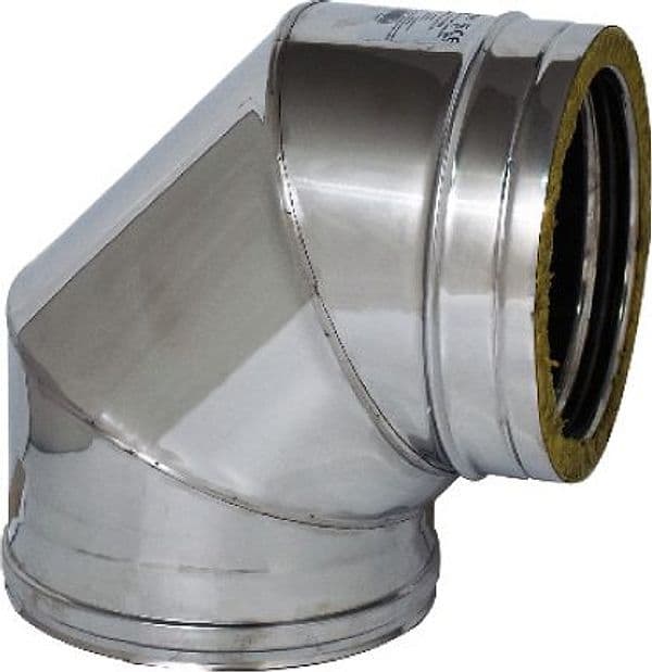 Gomito a 90 ° Doppia Parete per Stufa Ø Interno Esterno Cm 8 13 - 2