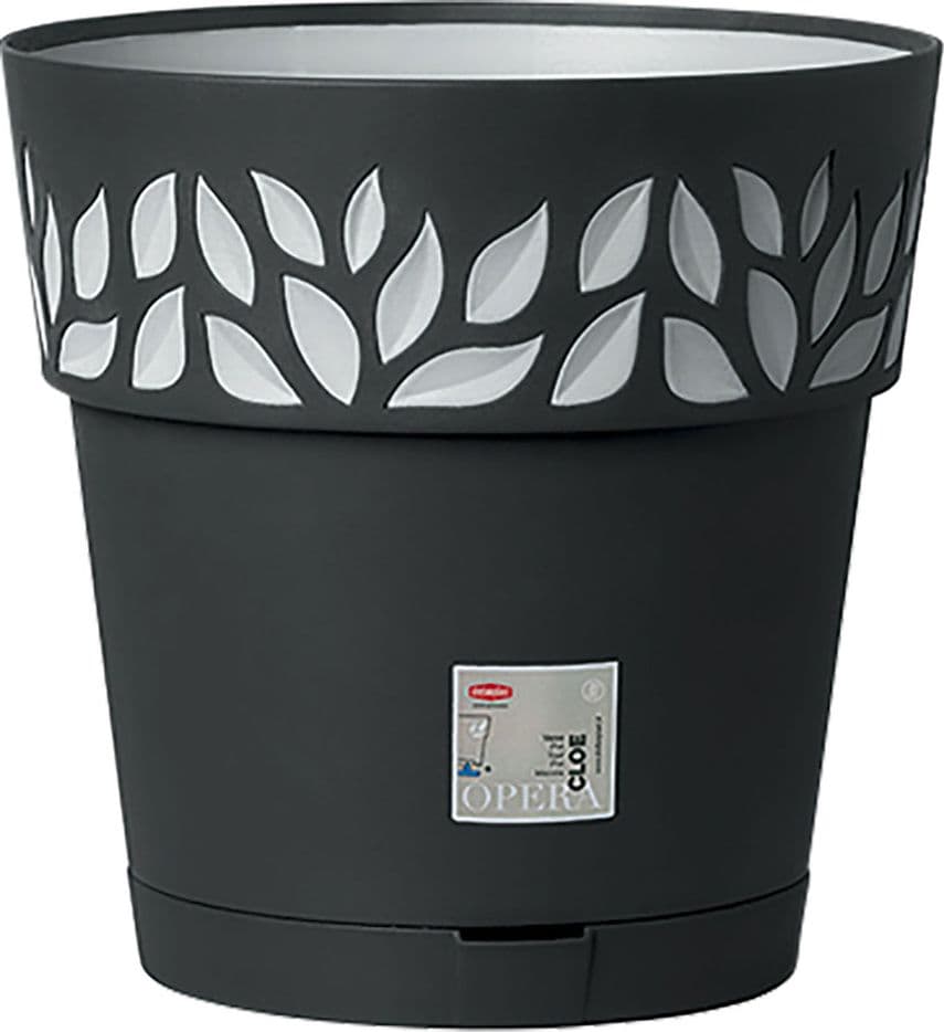 Vaso Tondo X H.15 Grafite Stefanplast Cloe Grigio Luce Ø 15