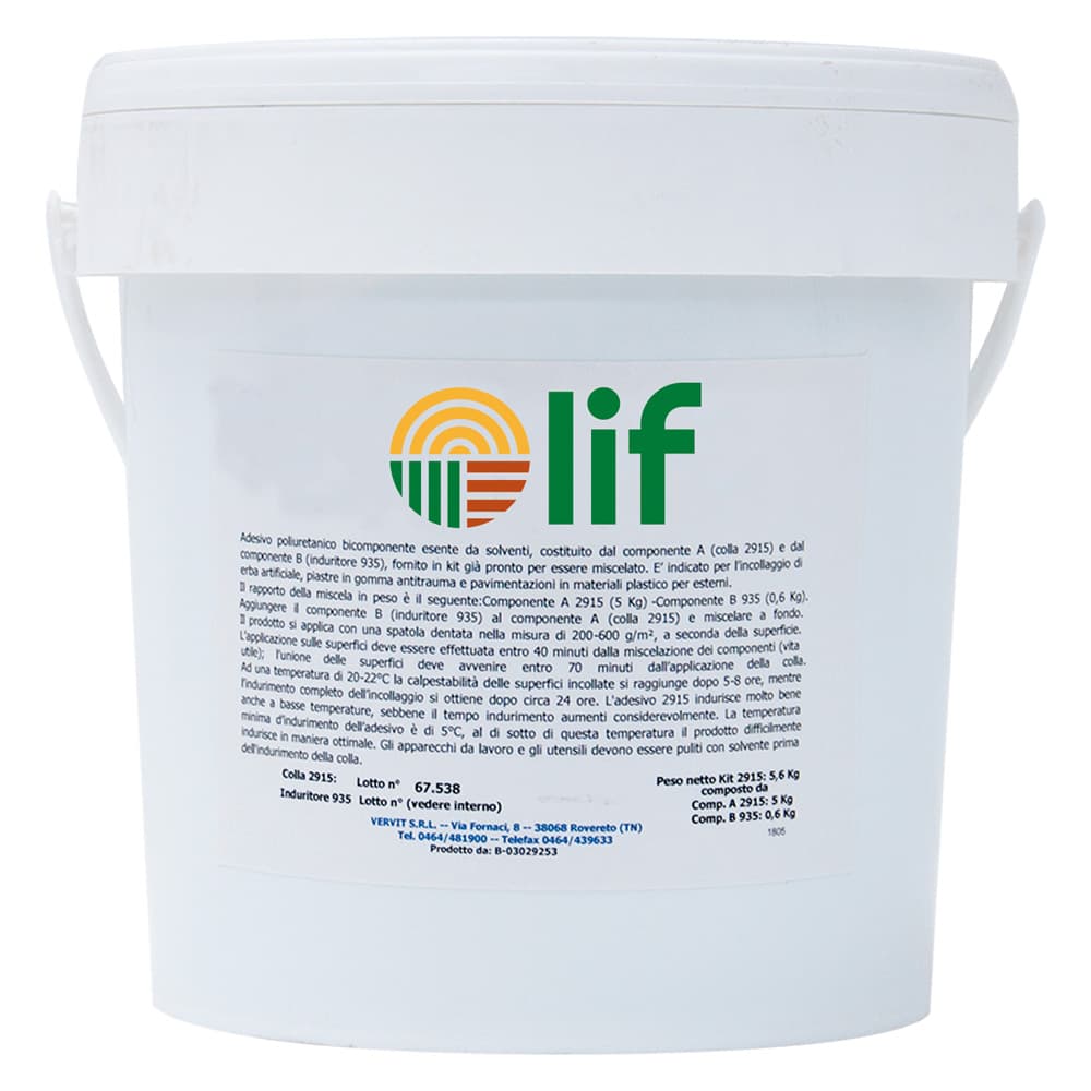 Collante per Prato Sintetico + Catalizzatore Lif 5 kg 600 gr - 2
