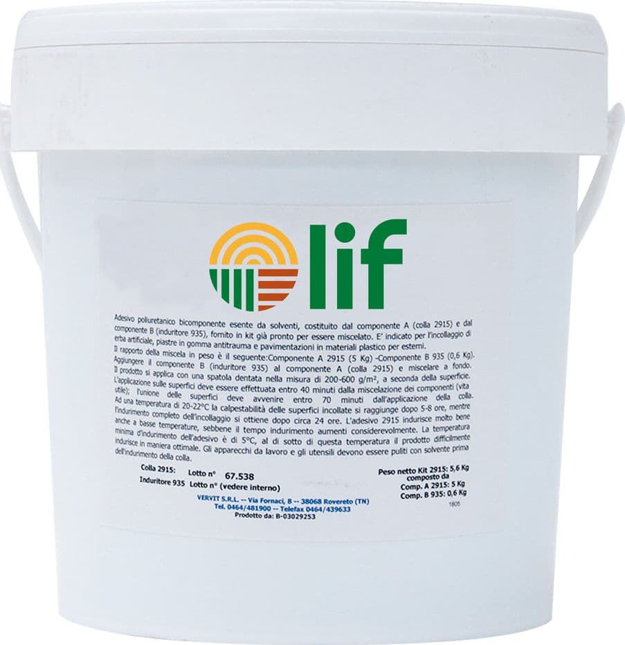 Collante per Prato Sintetico + Catalizzatore Lif in Gres 5 kg 600 Gr