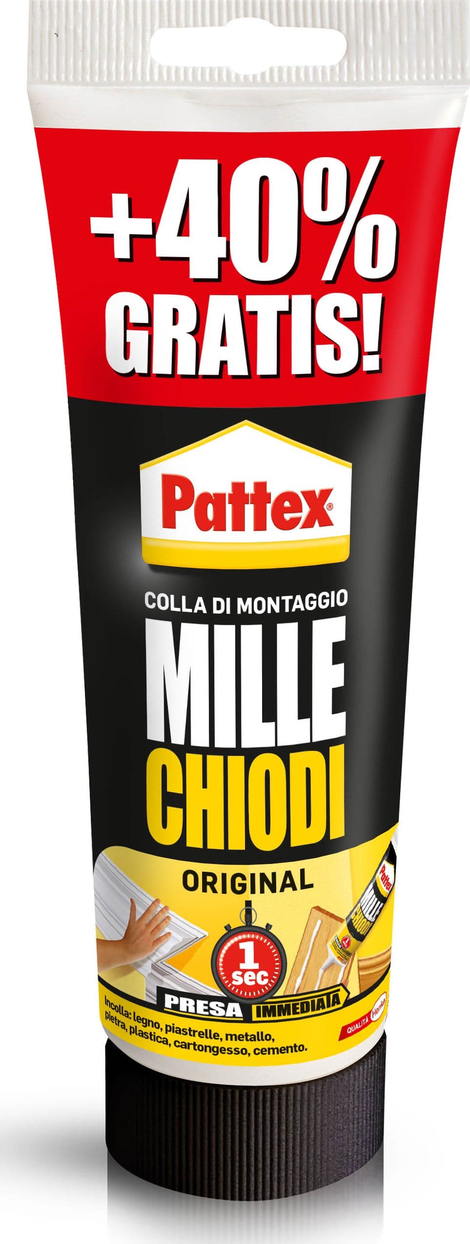 Colore La Pattex Mille Chiodi Original Tubo GR.250+100 Omaggio 12 Pezzi - 2