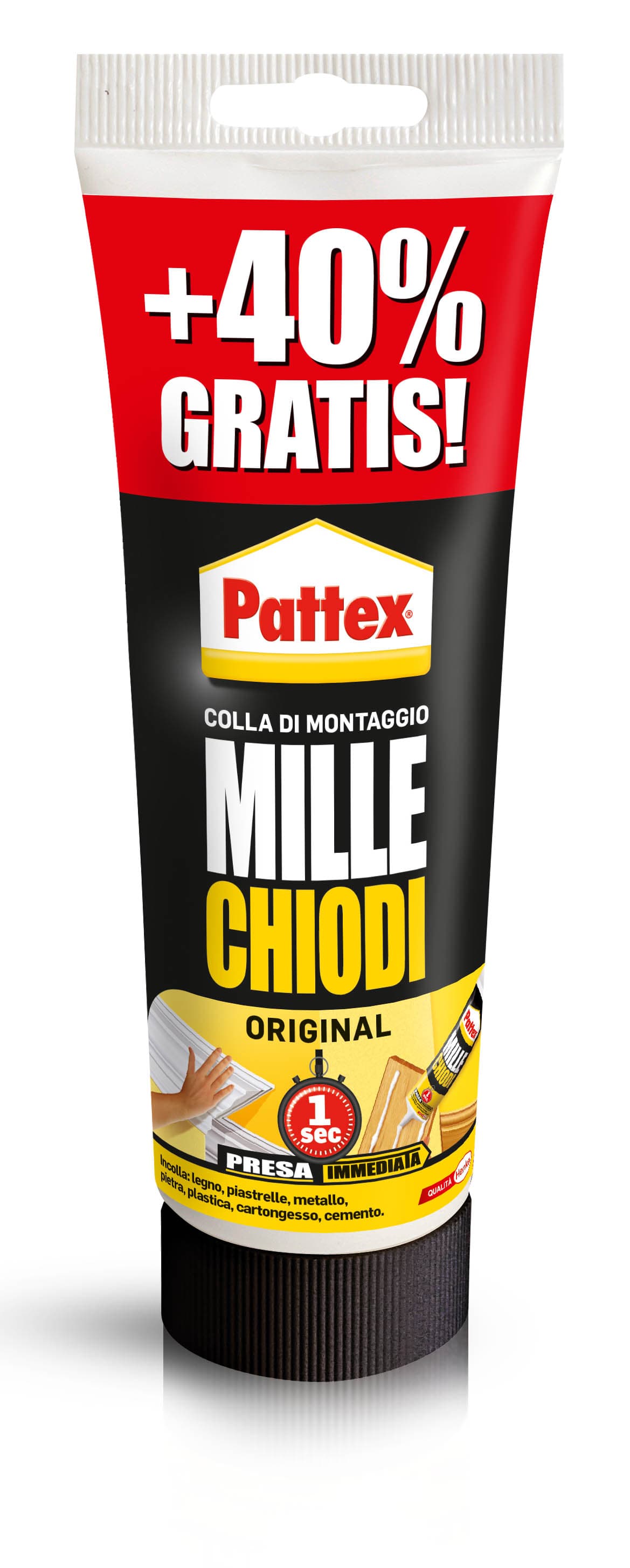 Colore La Pattex Mille Chiodi Original Tubo GR.250+100 Omaggio 12 Pezzi - 2