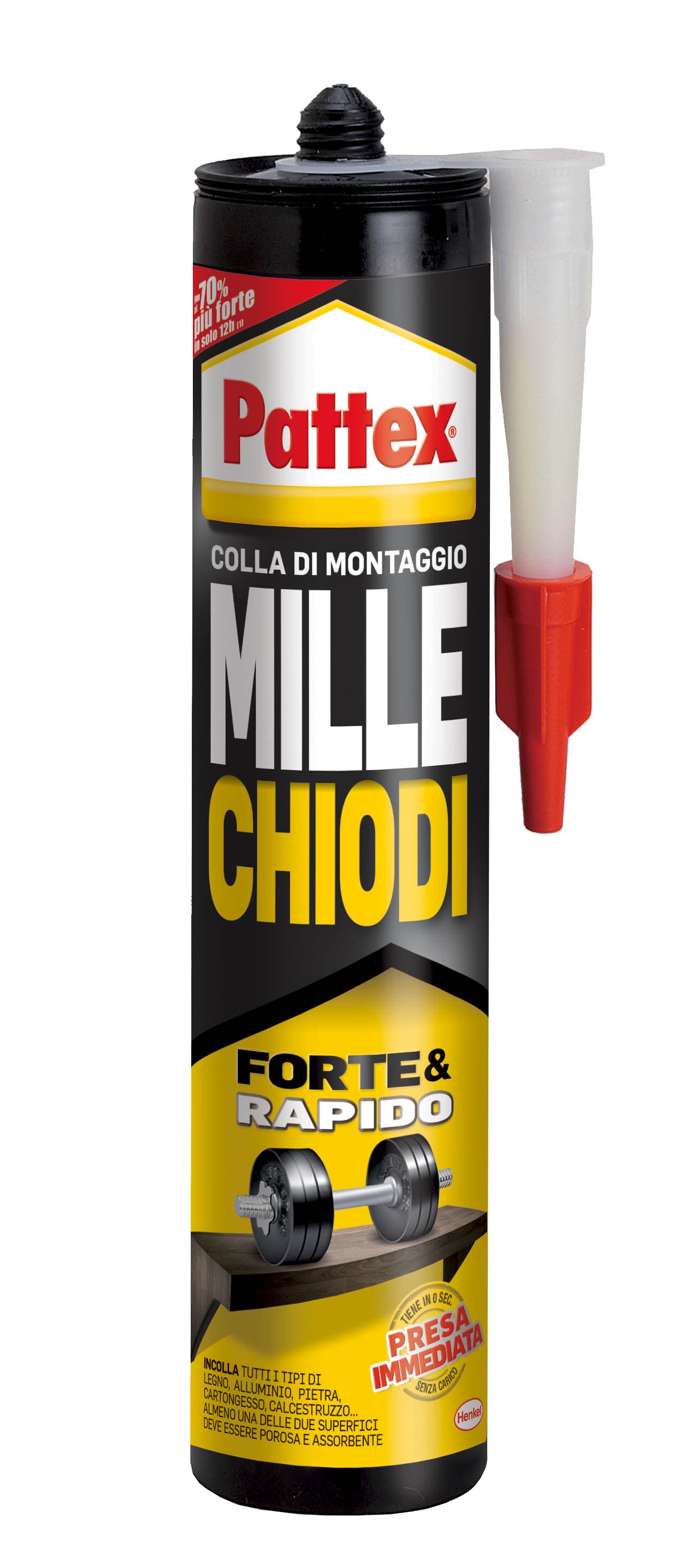 Colore La Pattex Mille Chiodi Forte&rapido Cartuccia Gr. 400 12 Pezzi - 2