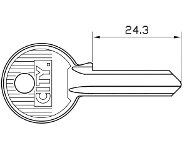 Chiave Grezza per Lucchetto City 4 Spine Lunghezza Mm 24 3 10 Pezzi Iseo - 2