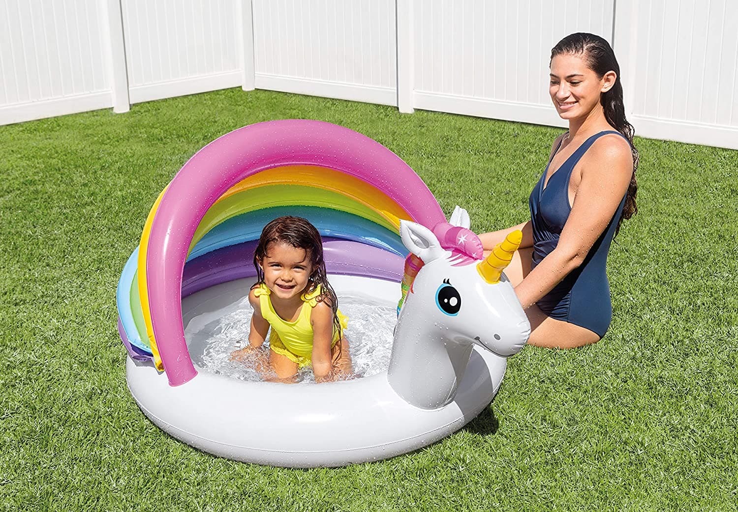 Piscina Gonfiabile Baby Unicorno Cm 127 x 102X69 H (L 45) Intex - 2
