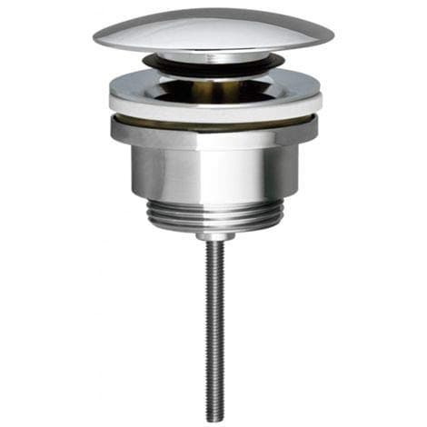 Piletta Scarico Click Clack Lavabo Senza Troppo Pieno con Vite Cromo - 2