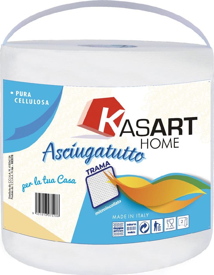 Bobina Kasart Asciugatutto Home Carta a Rotolo Circa 2 0,706 kg