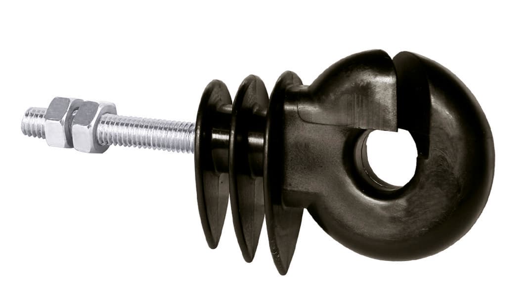 Isolatore ad Anello Nero con Vite per Ferro Pz. 25 - 2