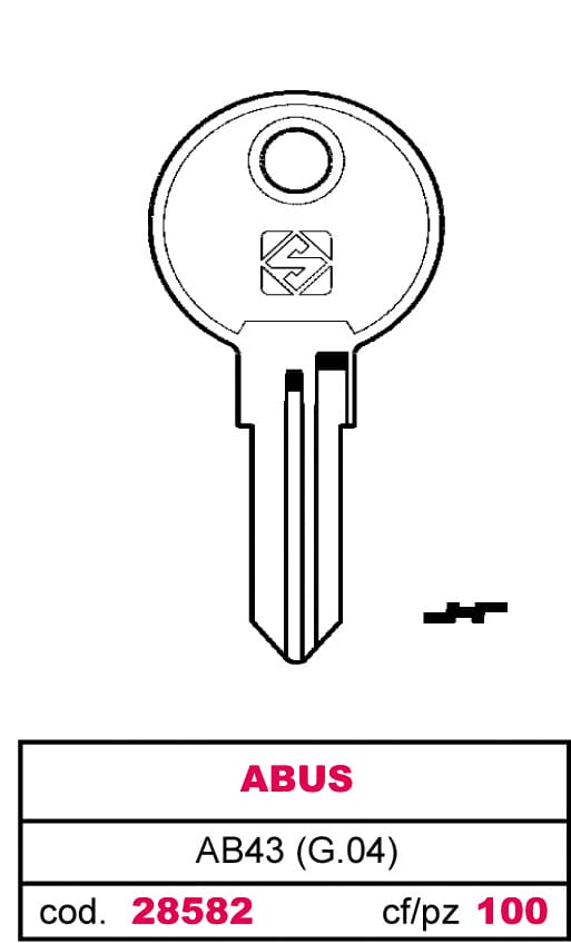 Chiave Asc AB43 (g. Vae 0) Abus 20 Pezzi Silca - 2