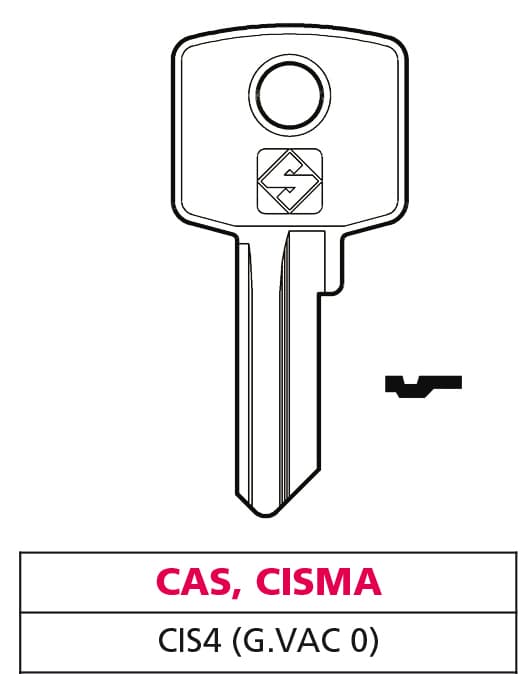 Chiave Ottone CIS4 (g. Vac 0) Cas Cisma 20 Pezzi Silca - 2