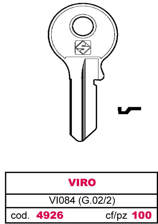 Chiave Asc VI084 (g.vac 2) Viro 20 Pezzi Silca - 2