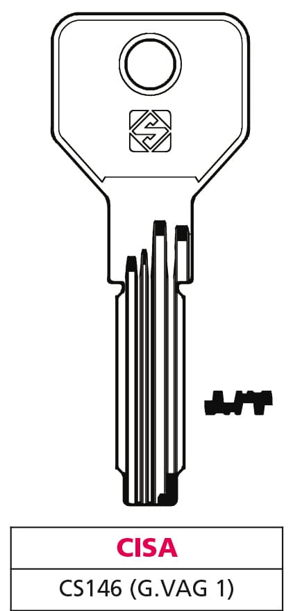 Chiave Punzonata Ottone CS146 (g.vag 1) Cisa 10 Pezzi Silca - 2