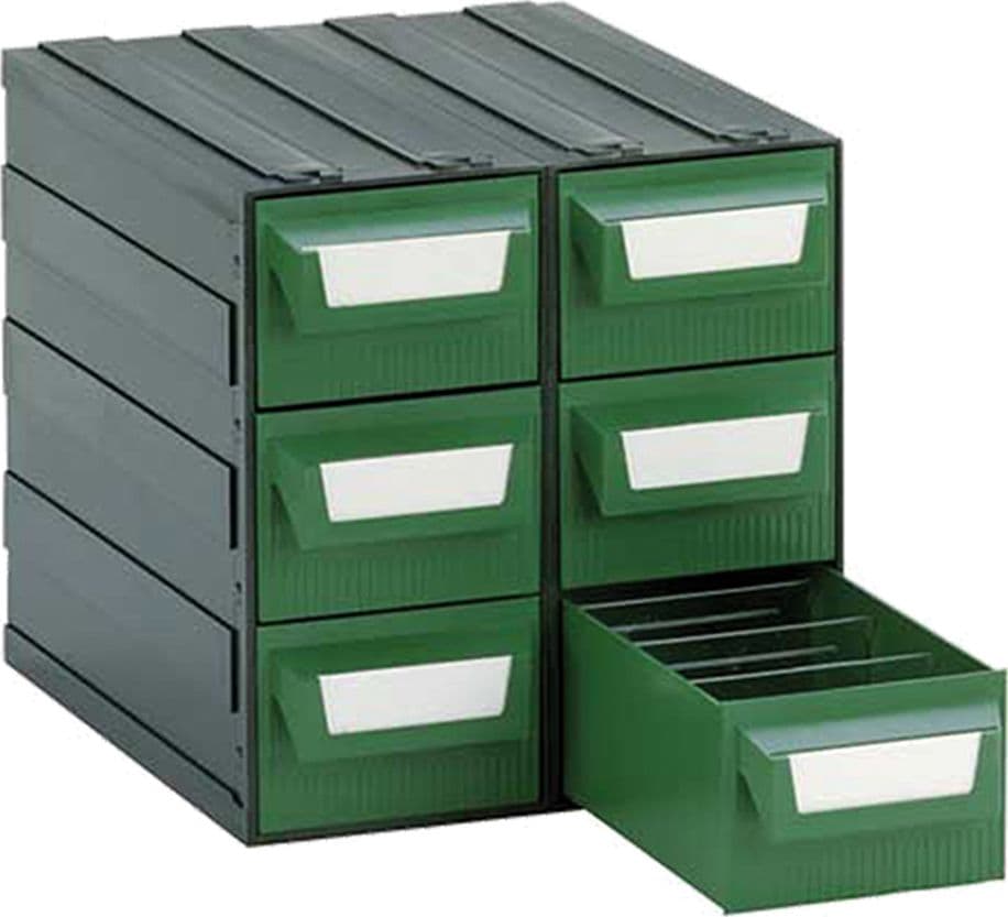 Cassettiera Modello Mobil Plastic l Colore Verde 22 X 26 X 23 cm
