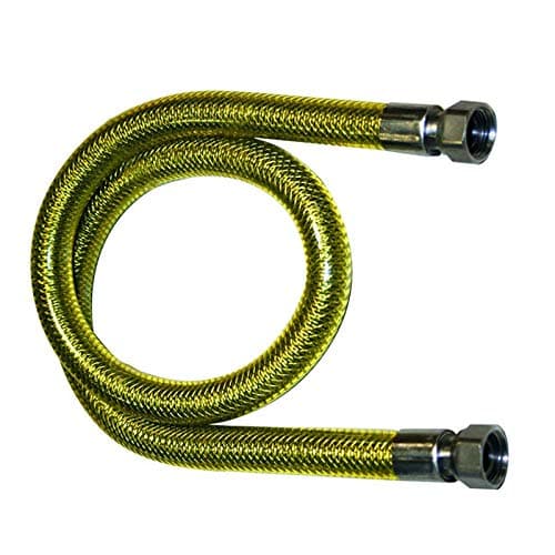 Tubo Flessibile 2 Metri per Gas Metano e GPL Certificato Acciaio Inox Ff ½ - 2