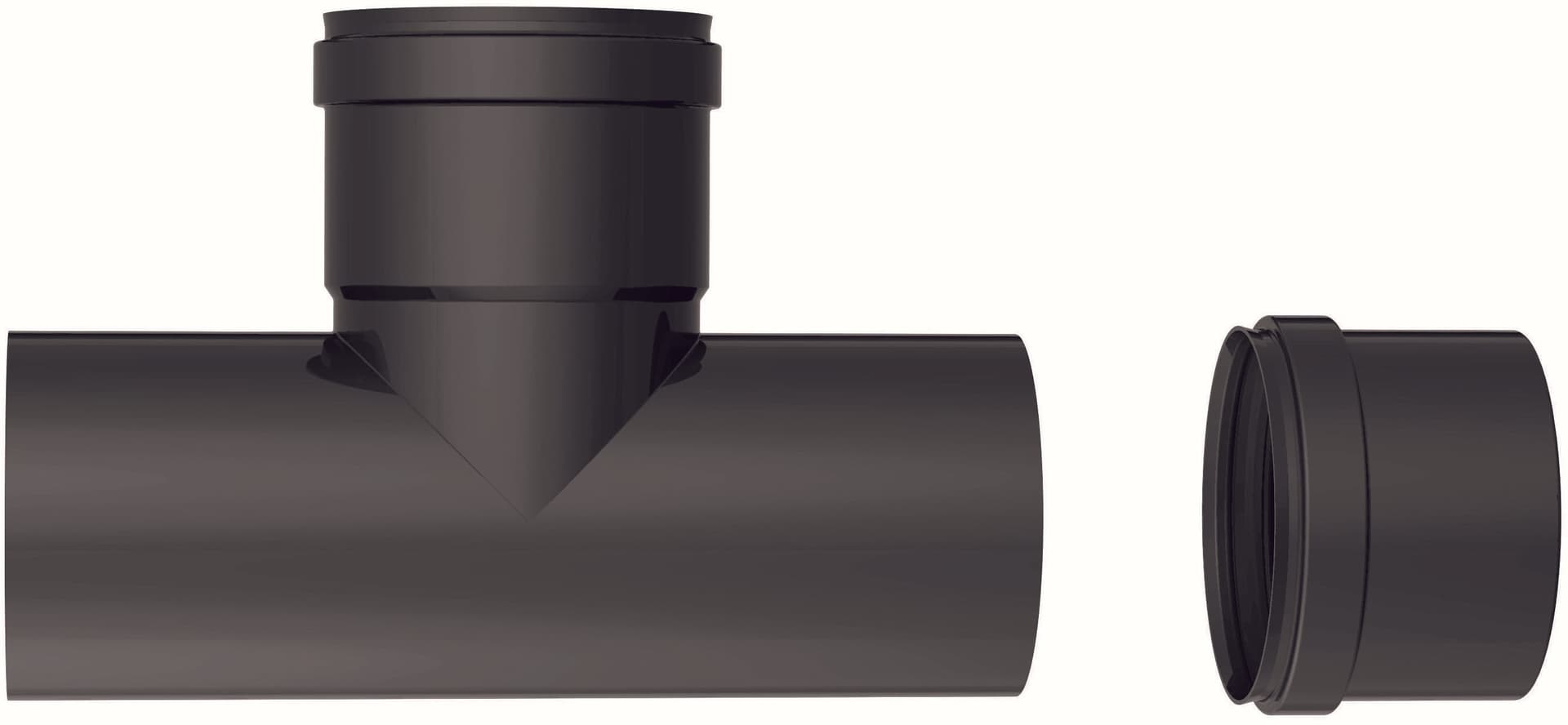 Raccordo a T per Stufe a Pellet Colore Nero Opaco (M F) Ø Cm 10 2 Pezzi - 2