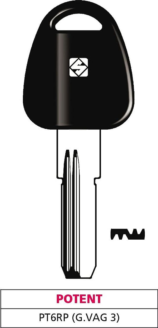 Chiave Punzonata Ottone PT6RP (g. Vag 3) Potent 5 Pezzi Silca