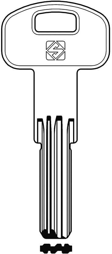 Chiave Punzonata Ottone PT7R (g. Vag 1) Potent 5 Pezzi Silca - 2