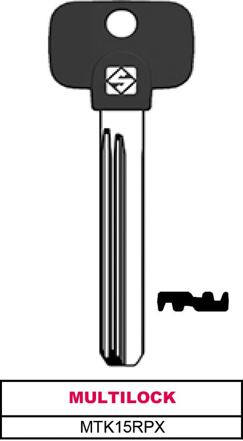 Chiave Punzonata Multilock (g. Vag 0) M K15RPX 5 Pezzi Silca - 2