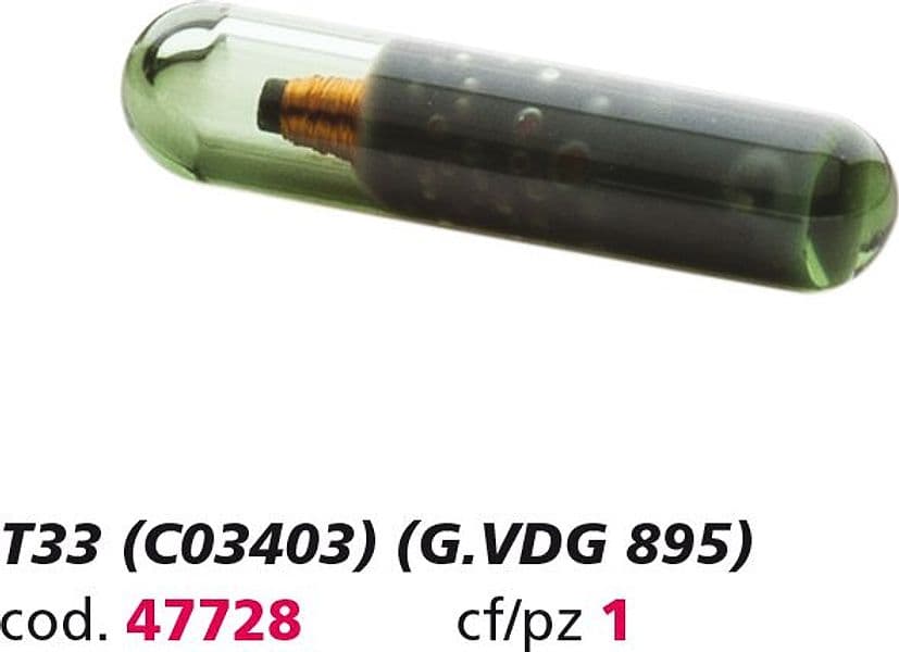Chip Transponder T33 (C03403) (g. Vdg 895) Silca - 2