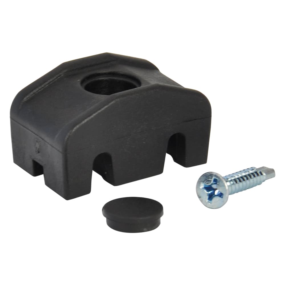 Piastrina di Fissaggio Ferro Bulloni in Nylon Colore Nero 12 Pezzi - 2