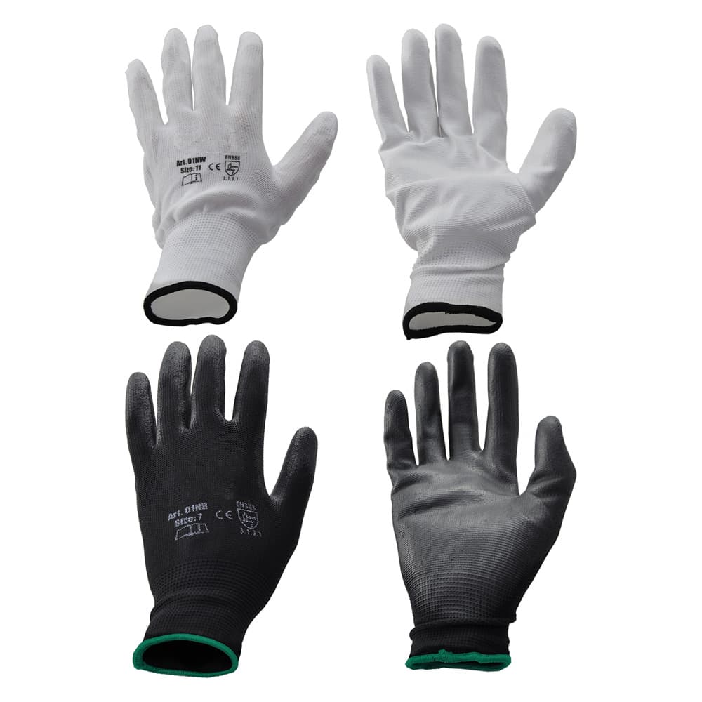 Guanti Grifon Safety Poliestere Poliuretano Tg. 7 Bianco 12 Codice 1067730 - 2