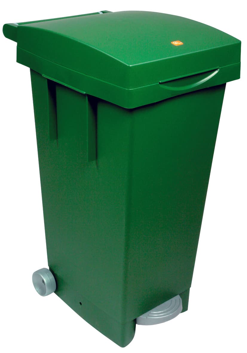 Ics Bidone Big Tata per Differenziata L 80 cm 38 x 50X80 H Colore Verde - 2
