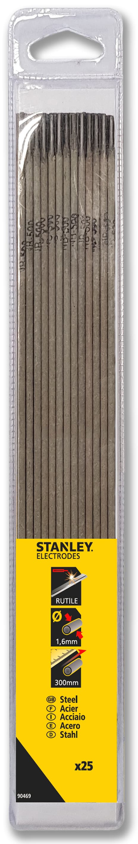 Elettrodo per Saldatura Rutilico Ø Mm 2 5 x 300 (25 Pezzi.) Stanley - 2