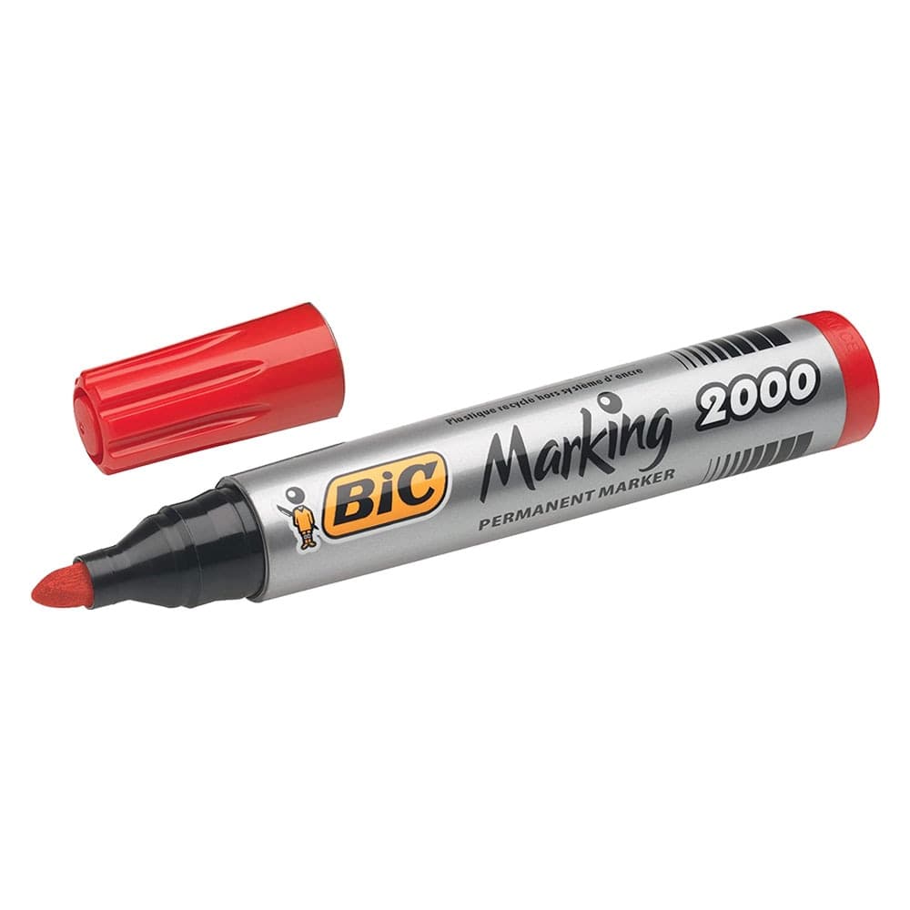 Marcatore Permanente Inchiostro Bic Marking 2000 Rosso