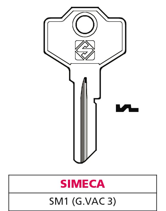 Chiave Ottone SM1 (g. Vac 3) Simeca 20 Pezzi Silca - 2