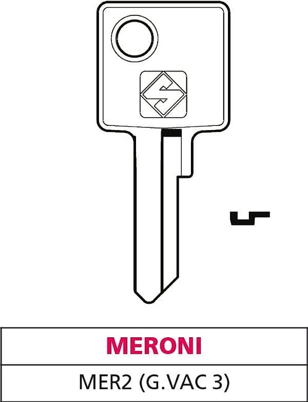Chiave Ottone MER2 (g. Vac 3) Meroni 20 Pezzi Silca - 2