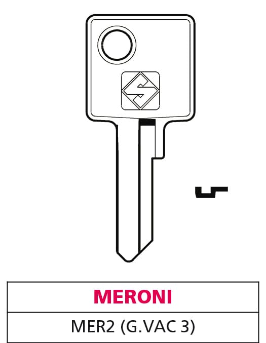 Chiave Ottone MER2 (g. Vac 3) Meroni 20 Pezzi Silca - 2