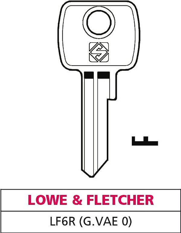 Chiave Asc LF6R (g. Vae 0) Lowe & Fletcher 20 Pezzi Silca
