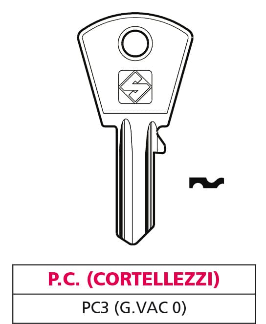 Chiave Ottone PC3 (g. Vac 0) P.c. (cortellezzi) 20 Pezzi Silca - 2
