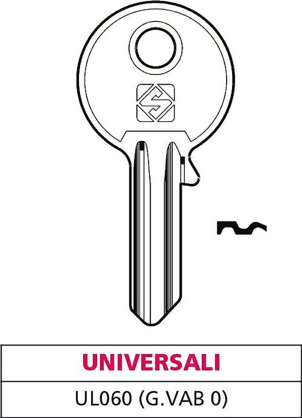 Chiave Asc UL060 (g. Vab 0) Universale 100 Pezzi Silca