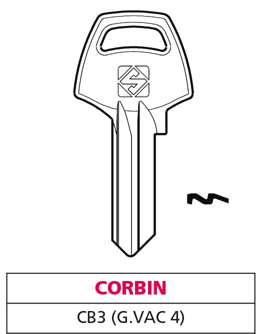 Chiave Ottone CB3 (g. Vac 4) Corbin 20 Pezzi Silca - 2