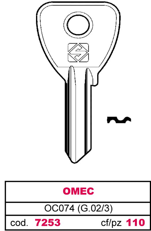Chiave Asc OC074 (g.vac 3) Omec 100 Pezzi Silca - 2