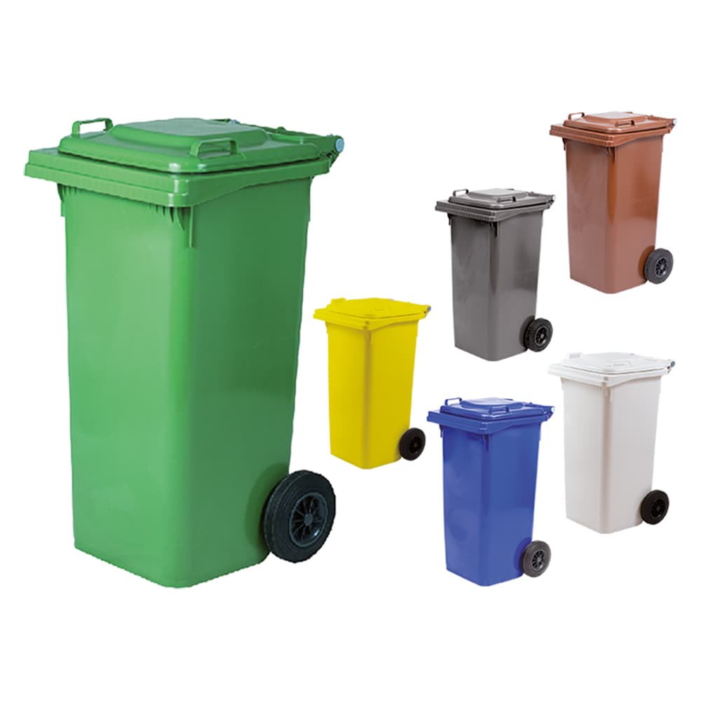 Bidone Immondizia Carrellato Ics Blu 120 lt 55 x 50 x 94 cm - 2