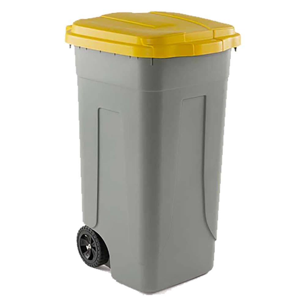 Bidone Immondizia Carrellato Mobil Plastic Ottanta Grigio