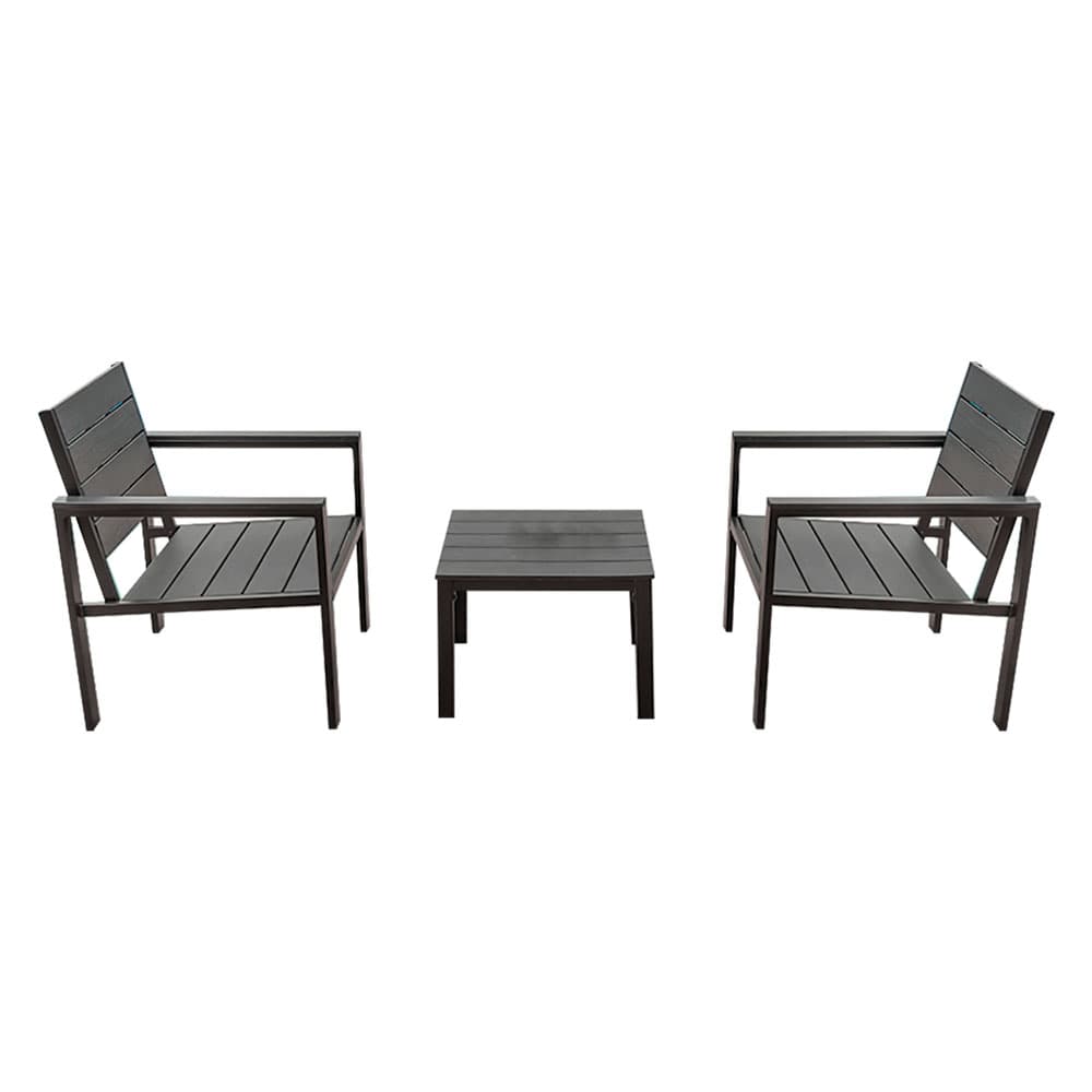 Set Giardino Effetto Polywood Lif Orosei Colore Nero - 2