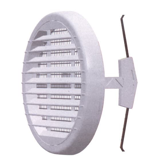 Griglia di Aerazione in Plastica Rete+zanche Ø Mm 186 per Fori Mm 80 160 5 - 2