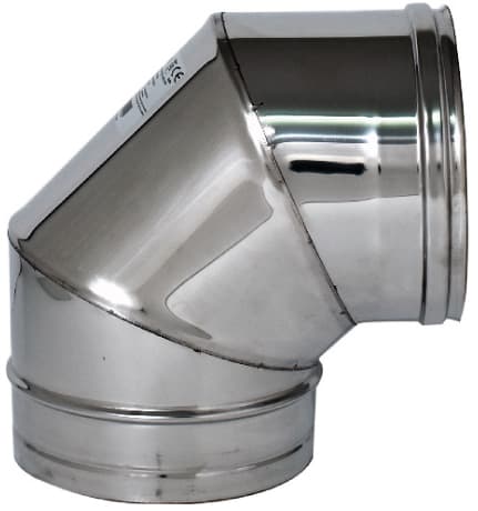 Gomito a 90 ° Inox AISI 304 per Stufa Ee ? Cm 25 - 2